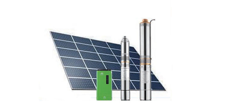 Pompe solaire plaque